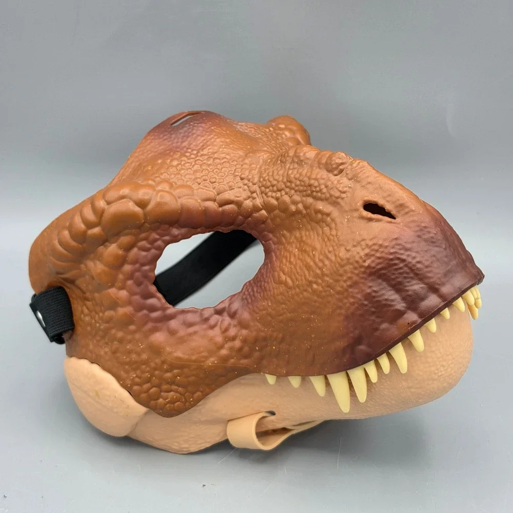 Mattel Mask Unisex OS Brown Jurassic World T-Rex Dino Head Costume Toy Accessory